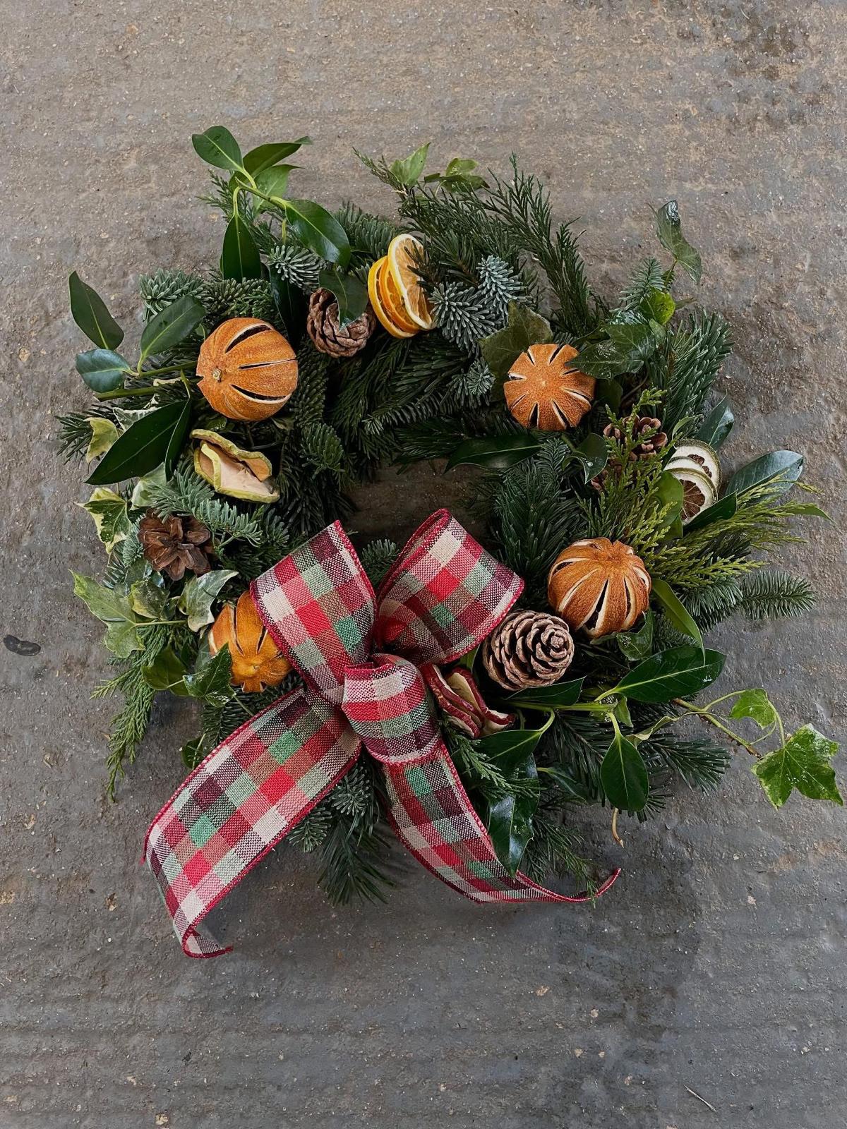 Penney Christmas Wreath Workshop Wroxham Barns 010