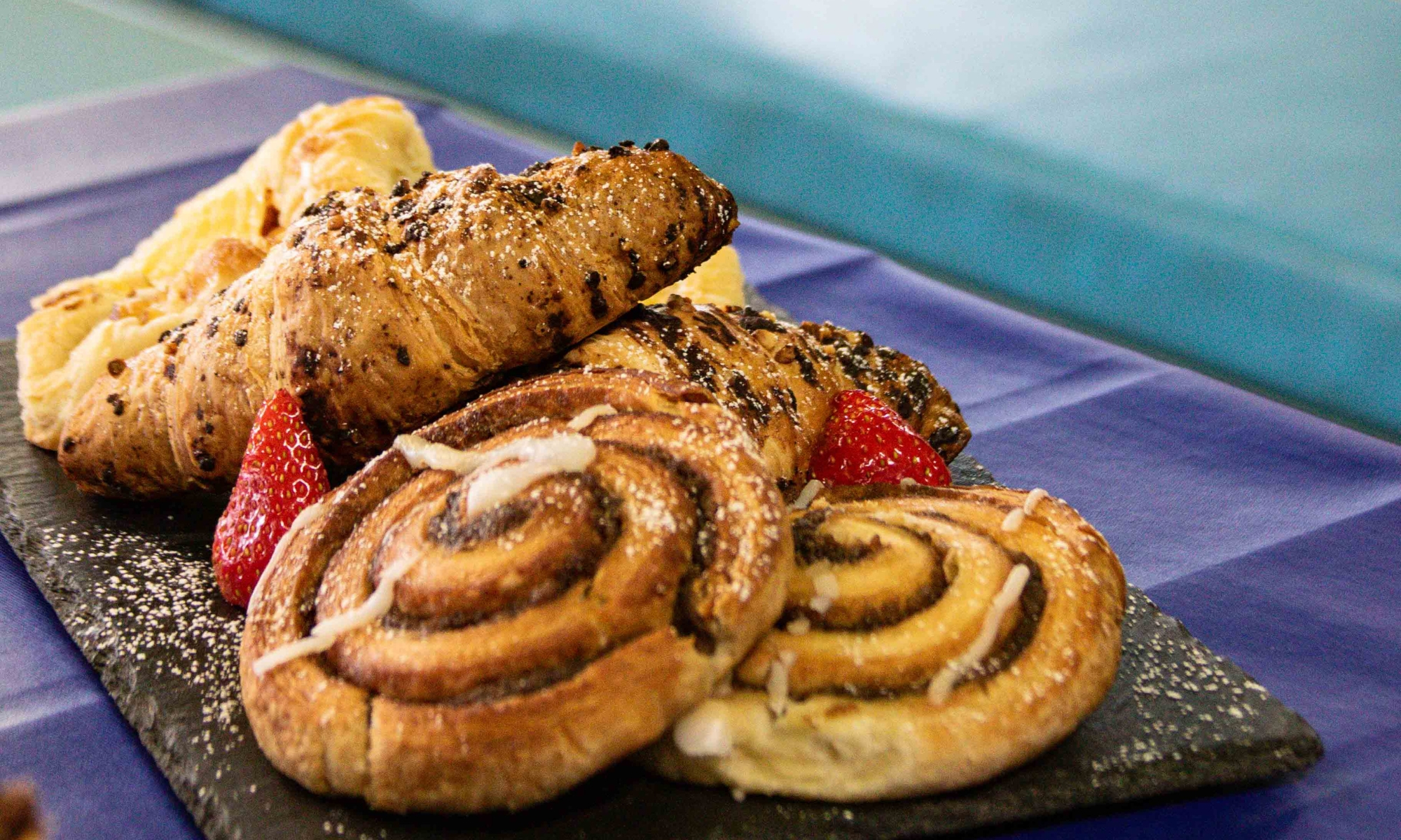Pastry served at the Play Barn Café at Wroxham Barns.